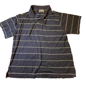 Daniel Cremieux Polo Shirt Striped Short Sleeve Golf Casual‎ Men's Size XL